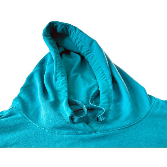 ALL IN MOTION LONG SLEEVE HOODIE, WOMENS, L, TEAL BLUE, HAND WARMER, KEY POCKET - Picture 6 of 11